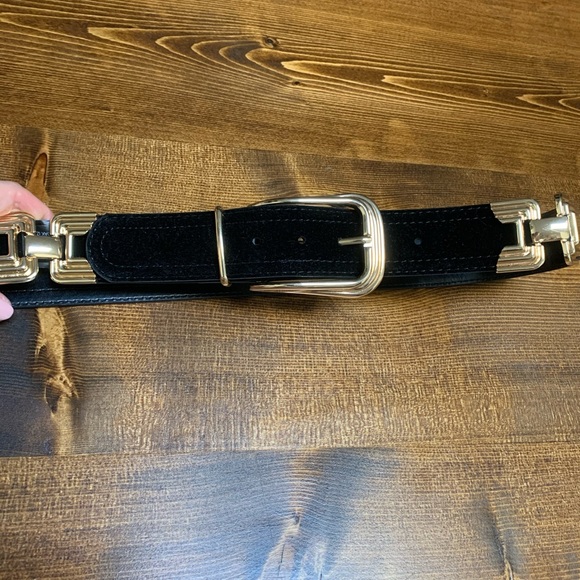 Zara boho western velvet suede gold belt - Picture 3 of 3